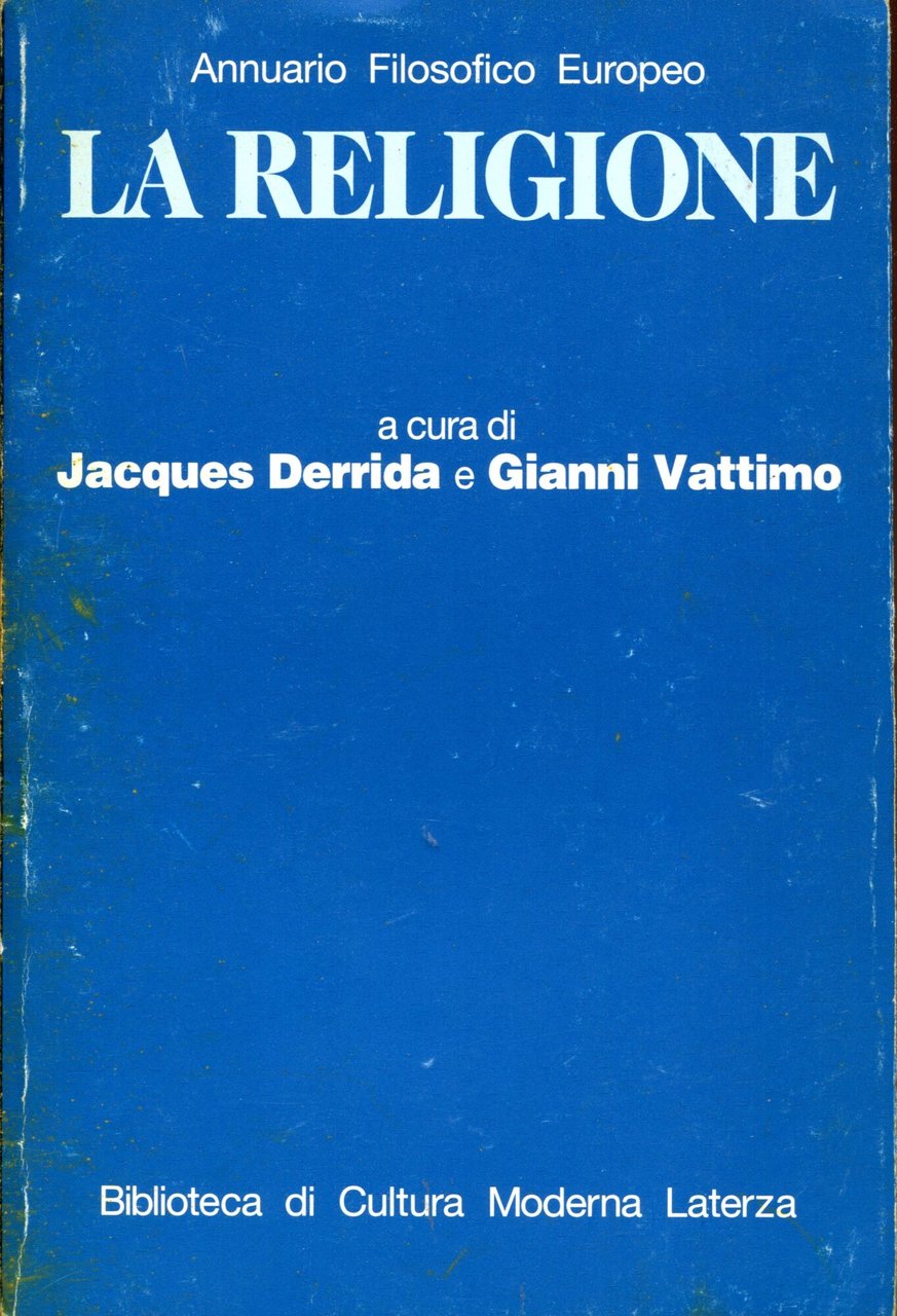 La religione. Annuario filosofico europeo | Immagine principale