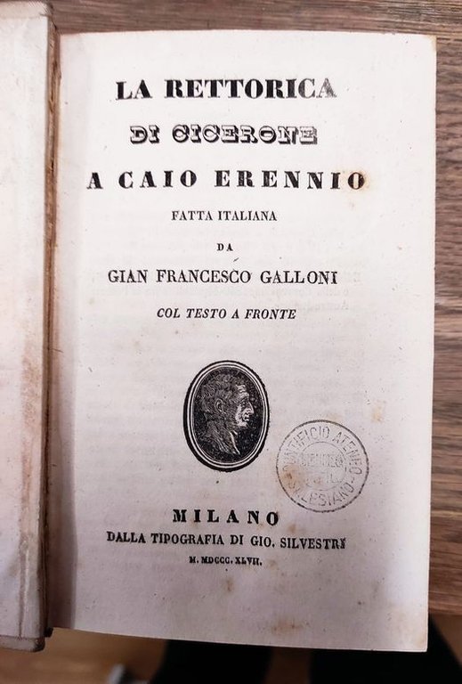 La rettorica di Cicerone a Caio Erennio, fatta italiana da …