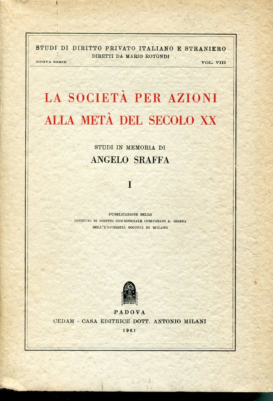 La societa per azioni alla meta del secolo 20., studi …