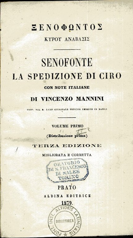 La spedizione di Ciro con note italiane di Vincenzo Mannini. … | Immagine Gallery 2