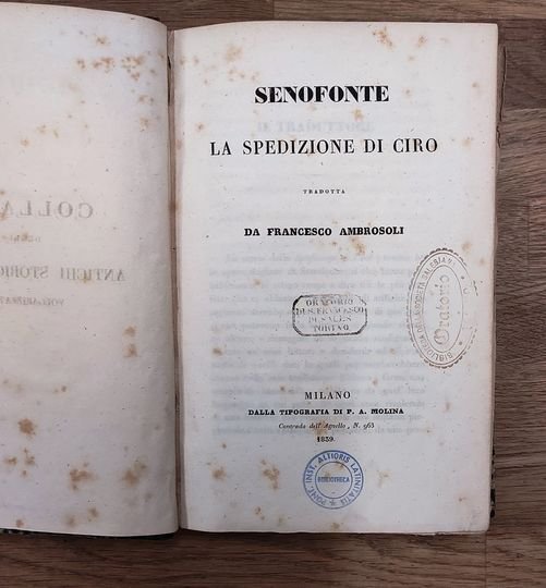 La spedizione di Ciro, tradotta da Francesco Ambrosoli
