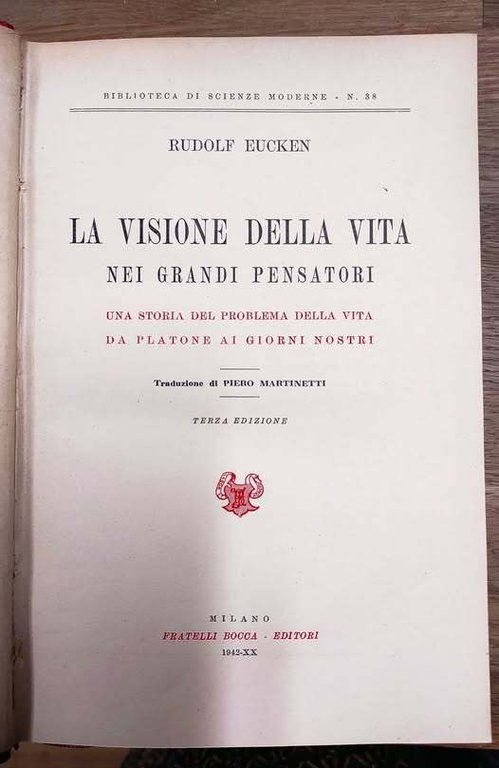 La visione della vita nei grandi pensatori : una storia …