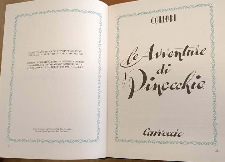 Le avventure di Pinocchio (rist. anast.) - hardcover | Immagine principale