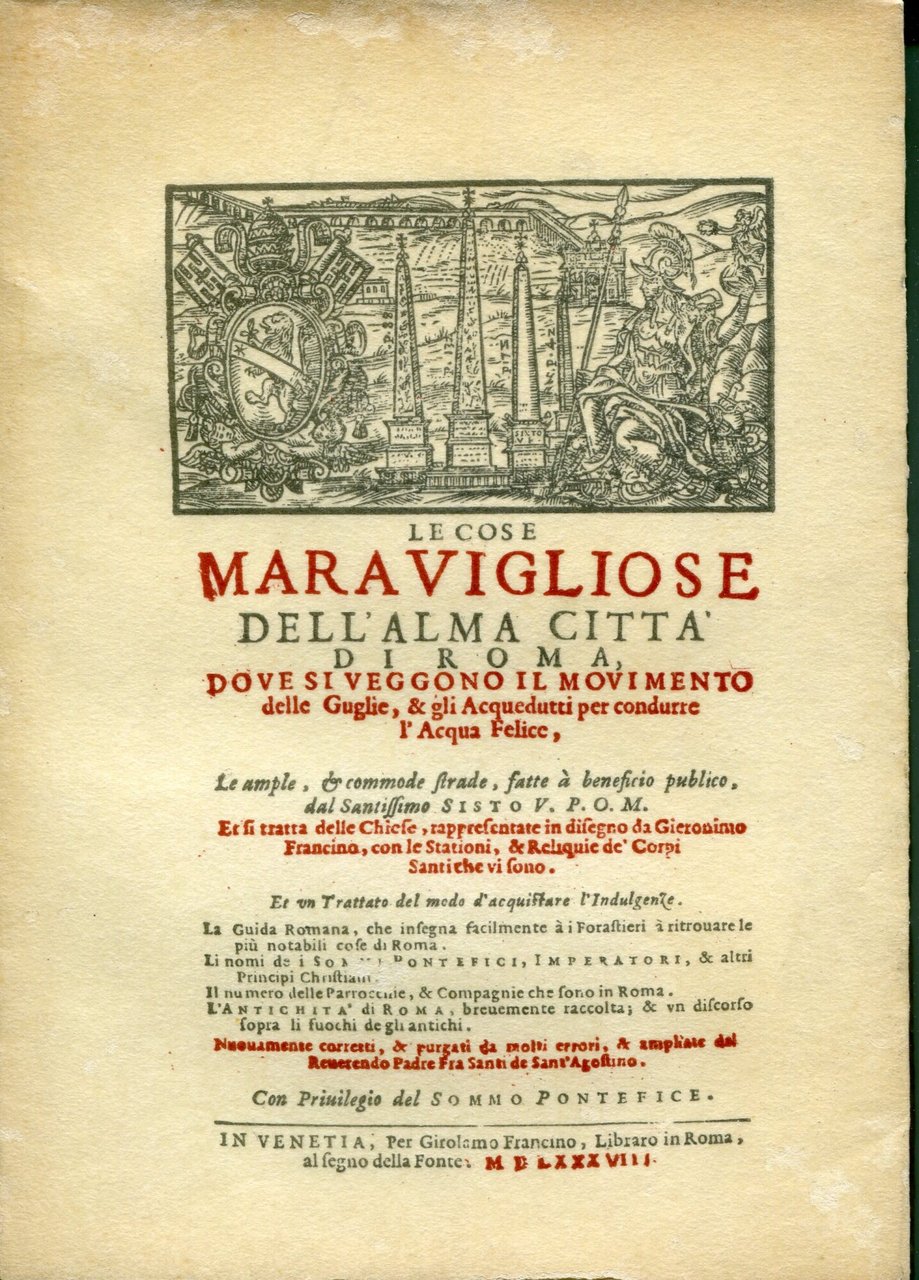 Le cose maravigliose dell'alma città di Roma : dove si …