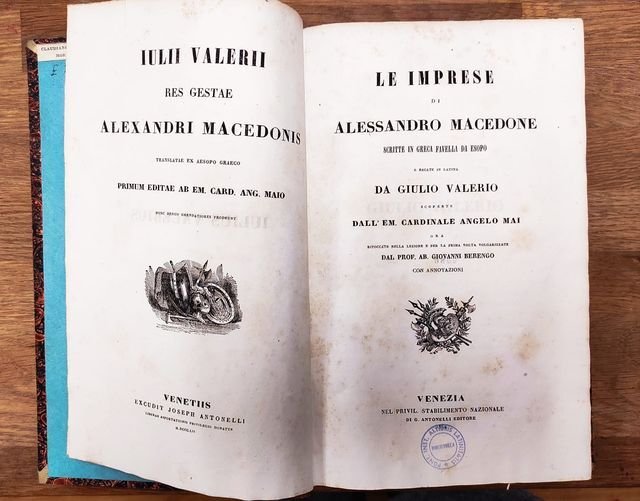 Le Imprese di Alessandro il Macedone. Scritte in greca favella …