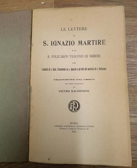 Le lettere di s. Ignazio martire e di s. Policarpo … | Immagine Gallery 2