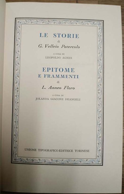 Le storie di G. Velleio Patercolo ; a cura di … | Immagine Gallery 2