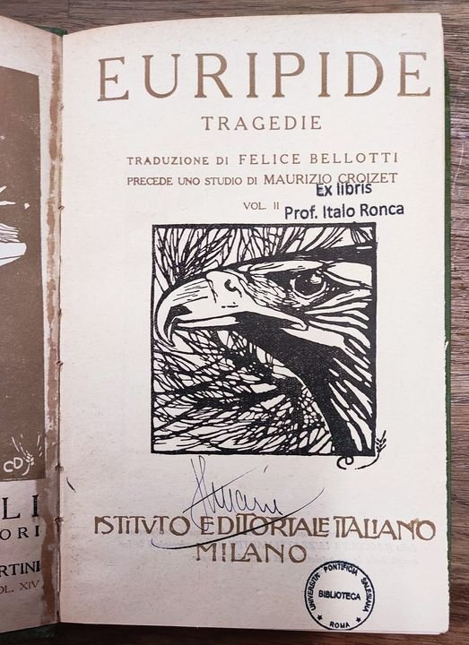 Le Tragedie, traduzione di Felice Bellotti ; precede uno studio …