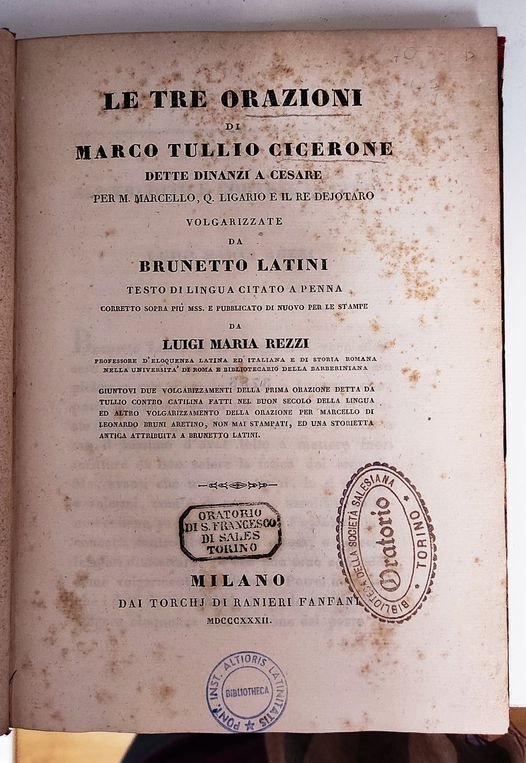 Le tre orazioni di Marco Tullio Cicerone dette dinanzi a … | Immagine Gallery 3