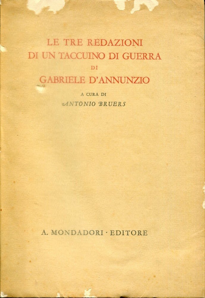 Le tre redazioni di un taccuino di guerra di Gabriele … | Immagine principale