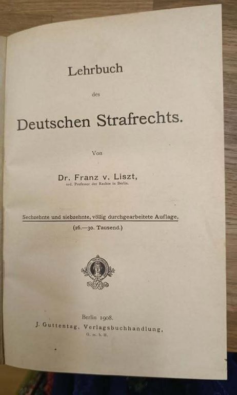 Lehrbuch des Deutschen Strafrechts