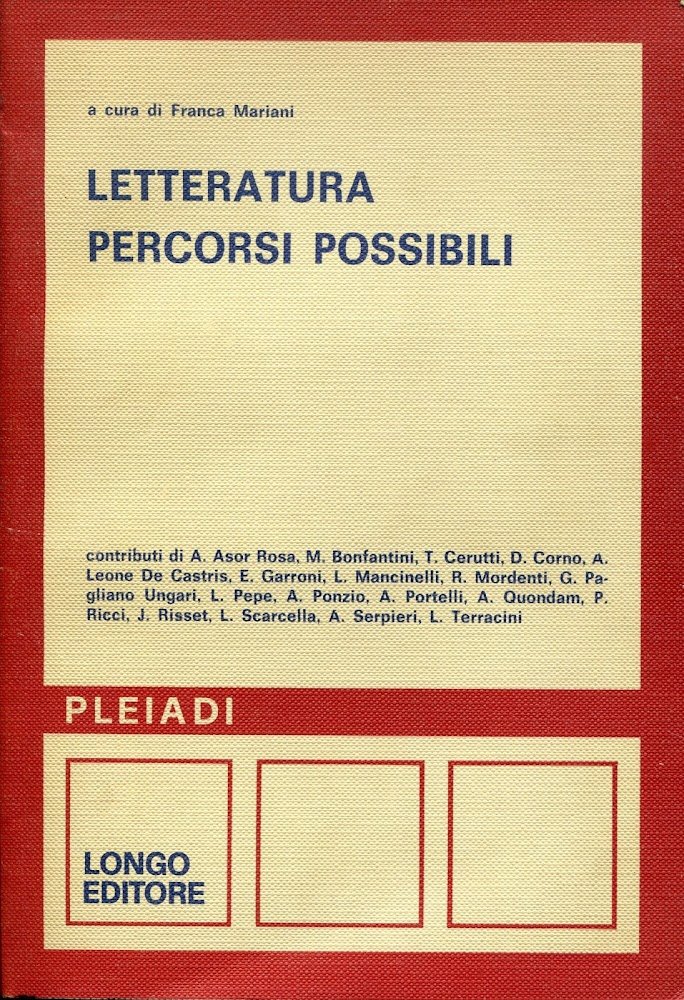 Letteratura: percorsi possibili. Scritti Di Asor Rosa, Bonfantini, De Castris, … | Immagine principale