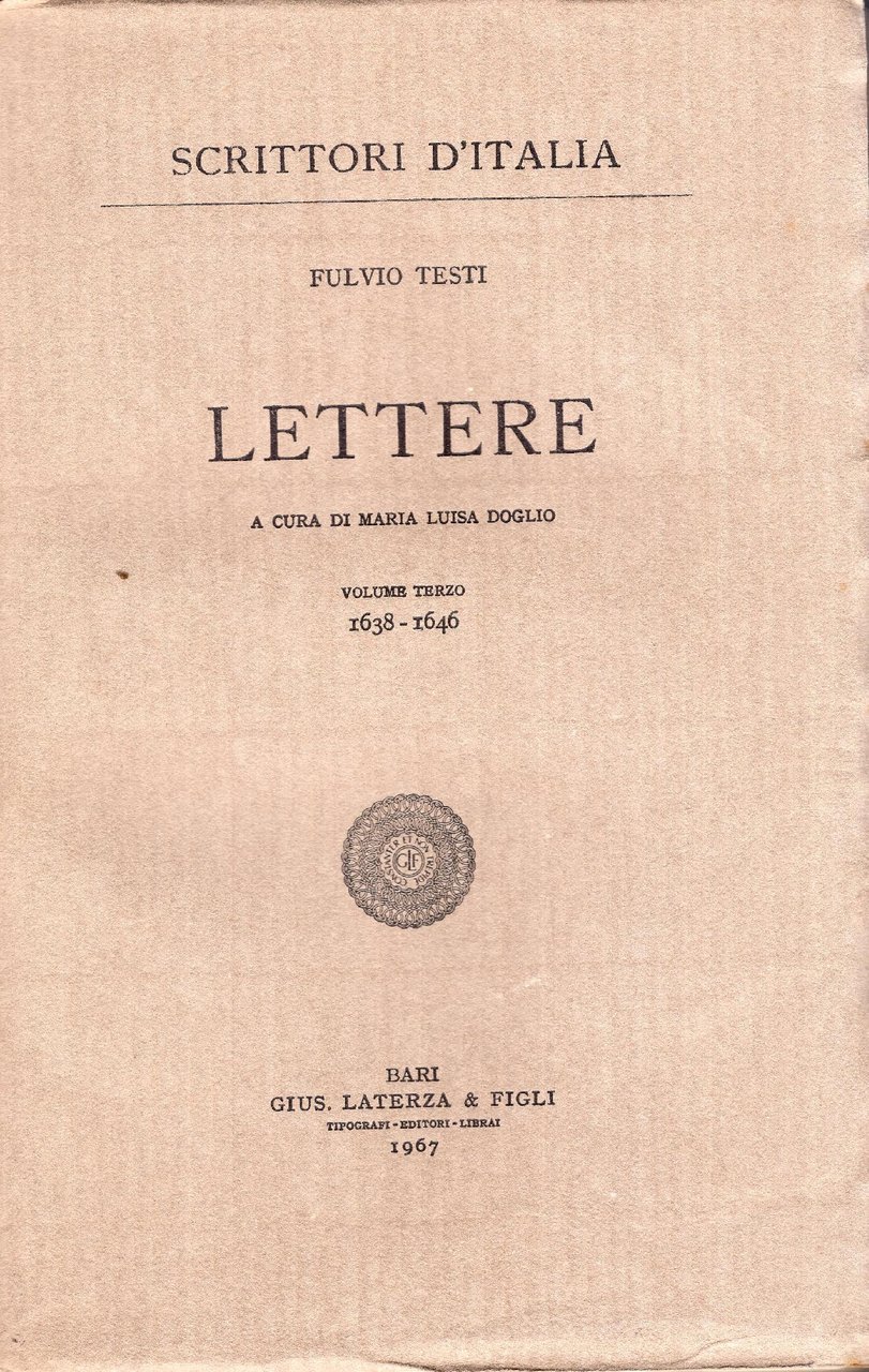 Lettere, a cura di Maria Luisa Doglio. Vol. 3: 1638-1646