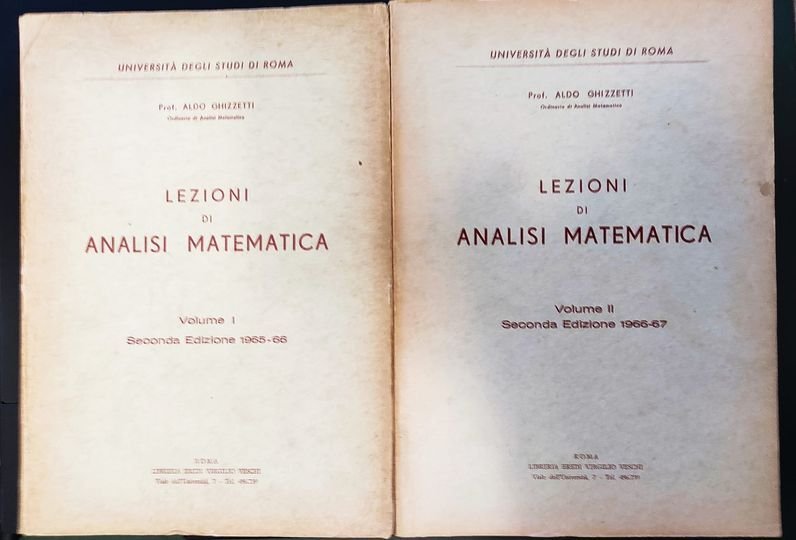 Lezioni di analisi matematica: 1: 1965-1966, 2: 1966-67