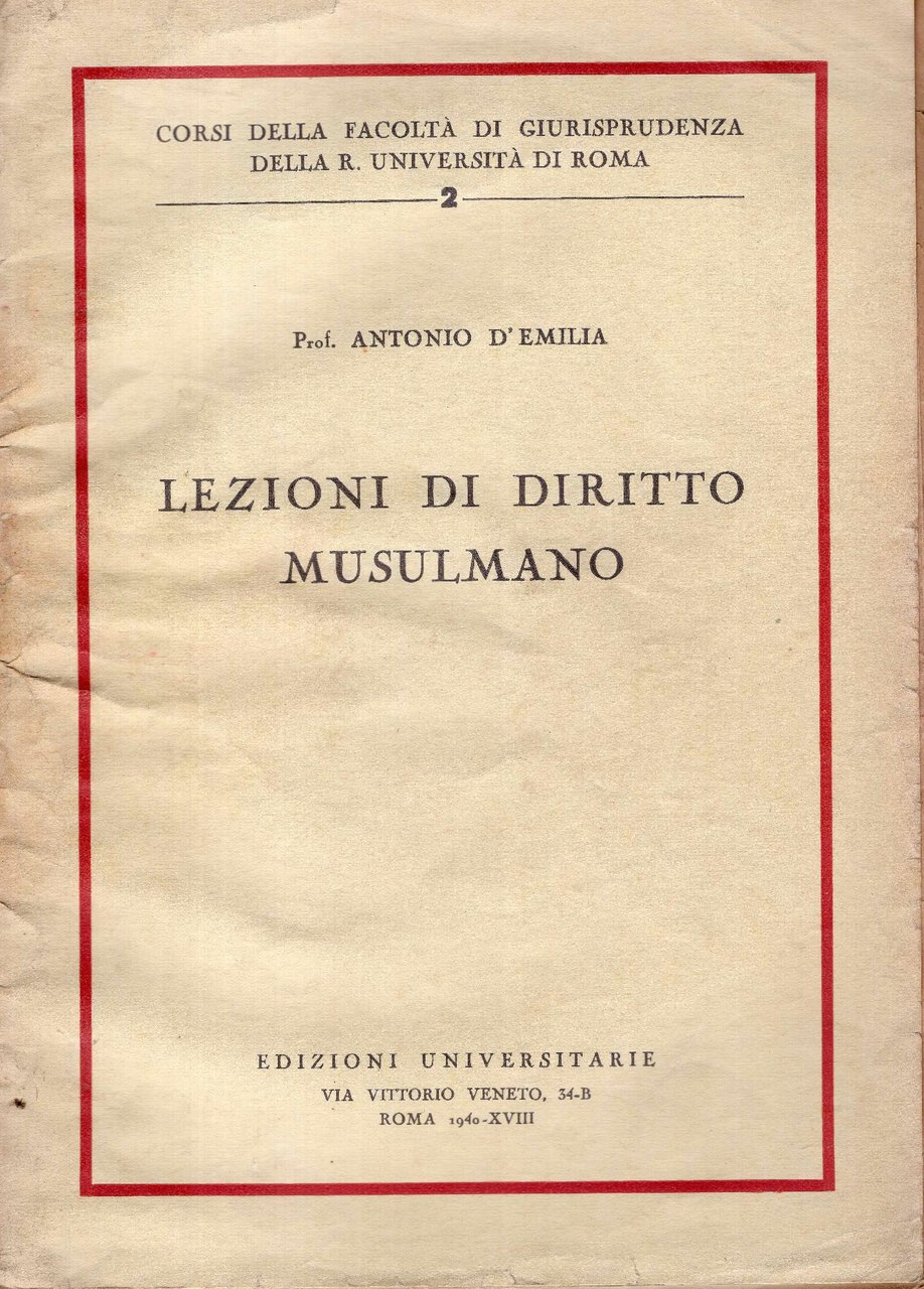 Lezioni di diritto musulmano