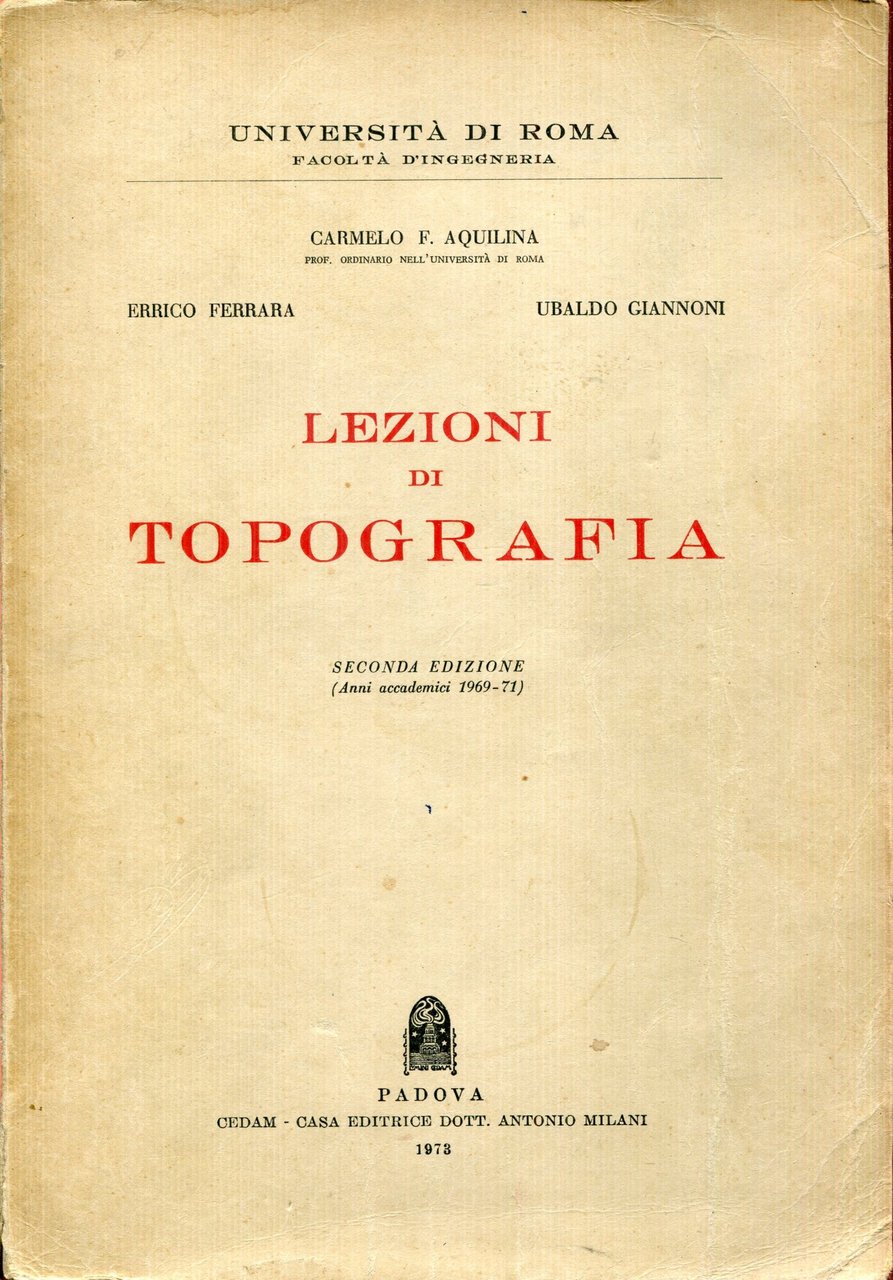 Lezioni di topografia : anni accademici 1969-71 | Immagine principale