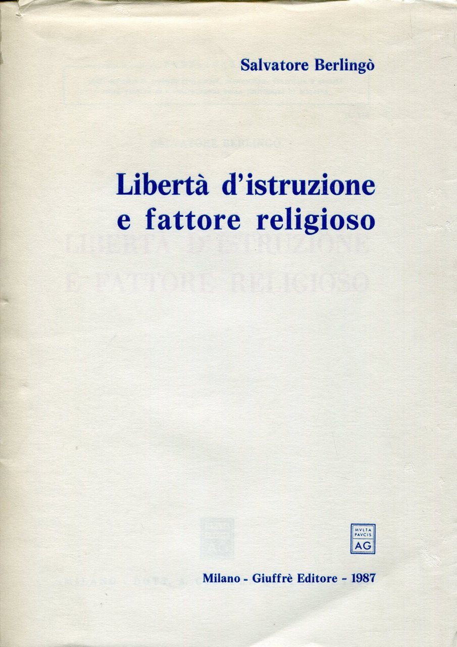 Libertà d'istruzione e fattore religioso