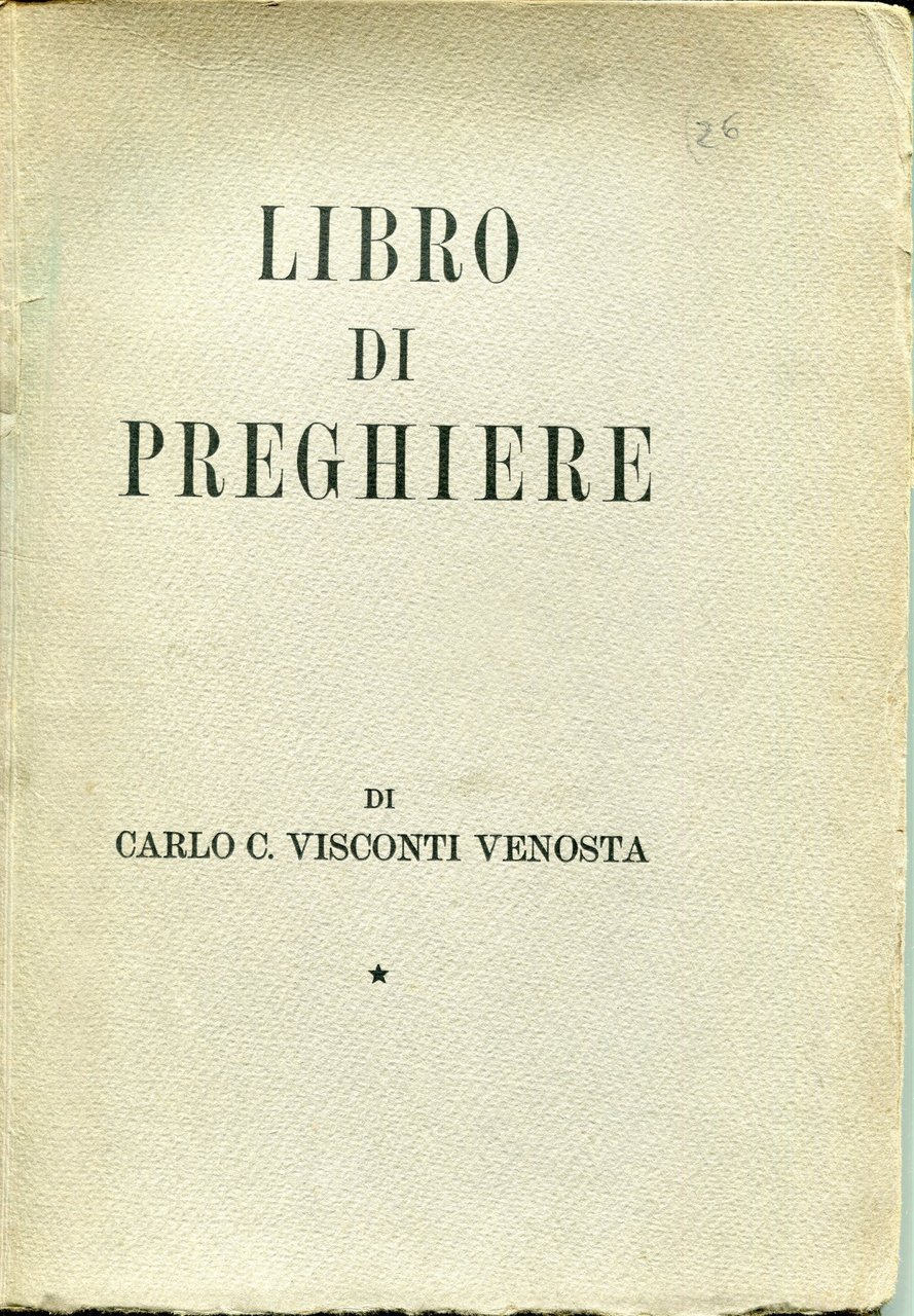Libro di preghiere, Ed. di 110 esemplari numerati