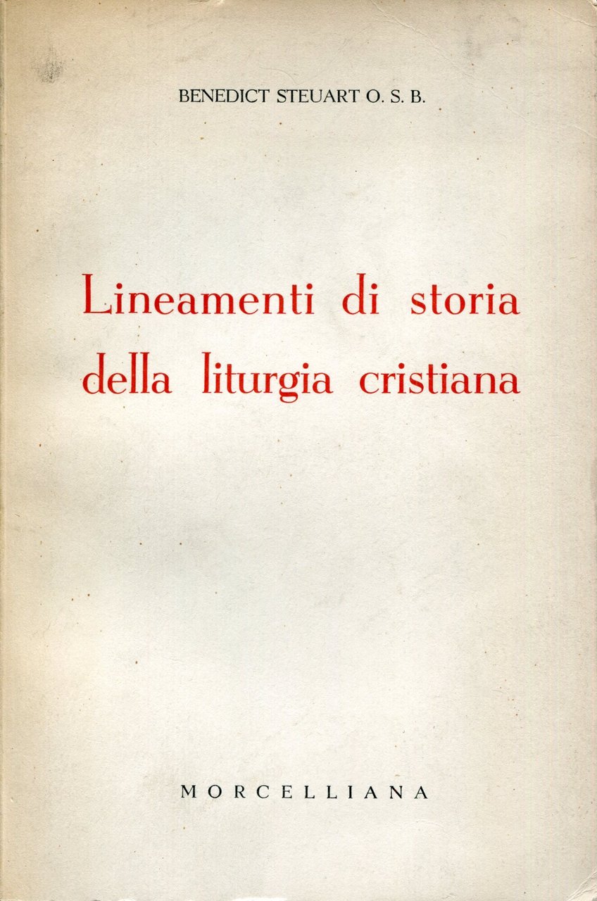 Lineamenti di storia della liturgia cristiana | Immagine principale