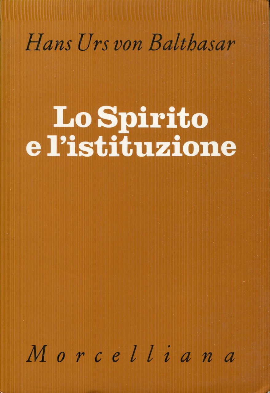 Lo spirito e l'istituzione | Immagine principale