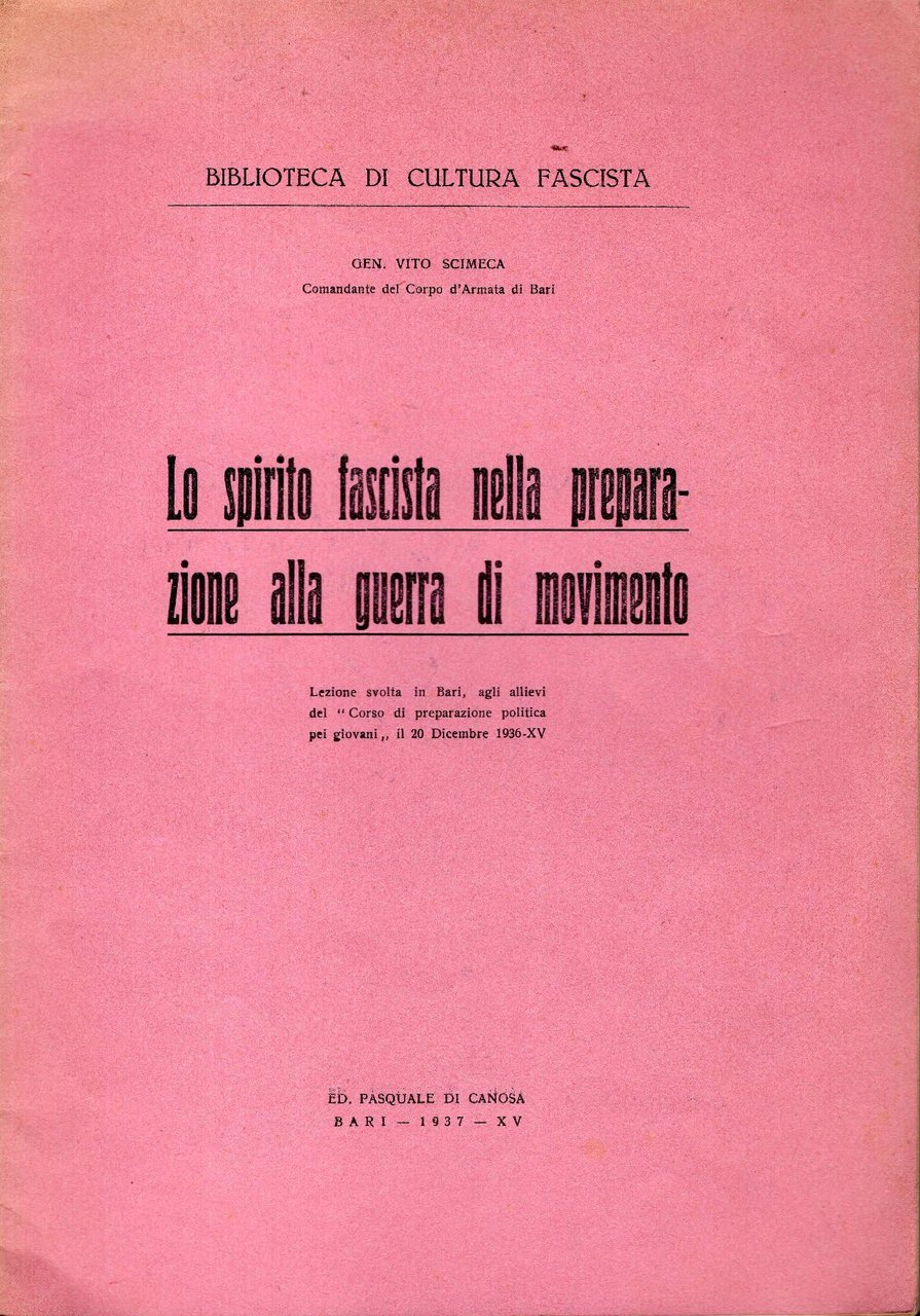 Lo spirito fascista nella preparazione alla guerra di movimento. Lezione … | Immagine principale