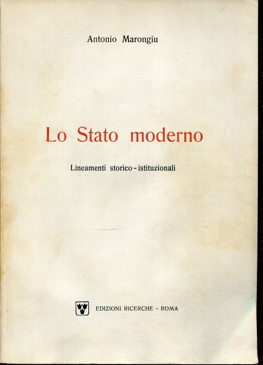 Lo Stato moderno : lineamenti storico-istituzionali | Immagine principale