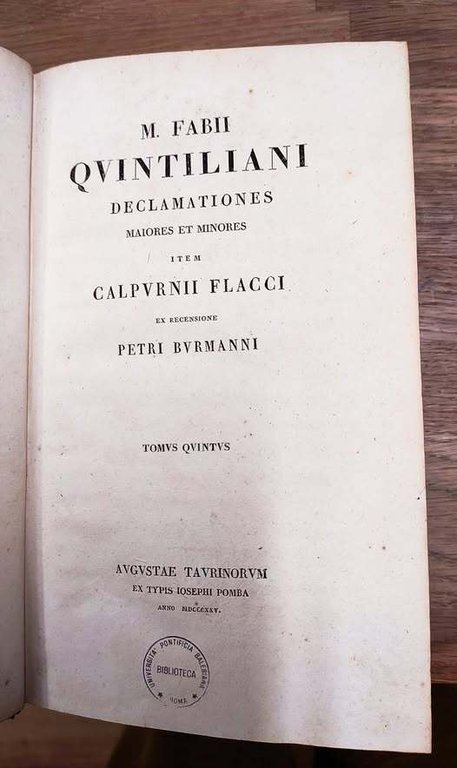 M. Fabii Quintiliani Declamationes maiores et minores item Calpurnii Flacci … | Immagine Gallery 2