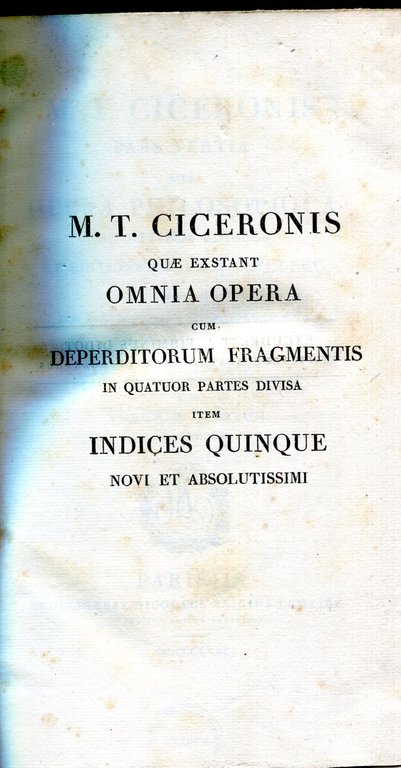 M. T. Ciceronis quae exstant omnia opera cum deperditorum fragmentis … | Immagine Gallery 2