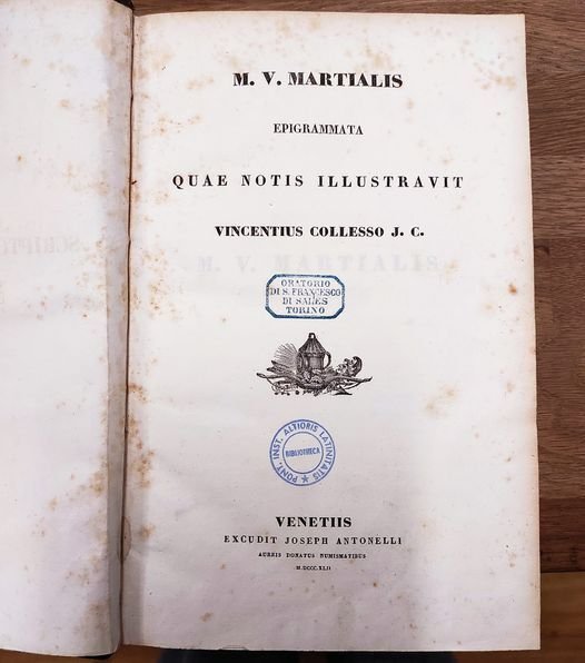 M. V. Martialis Epigrammata quae notis illustravit Vincentius Collesso