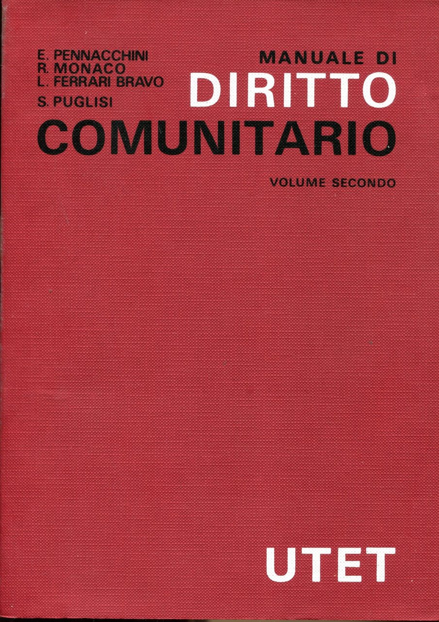 Manuale di diritto comunitario (Vol. 1 e 2) | Immagine principale
