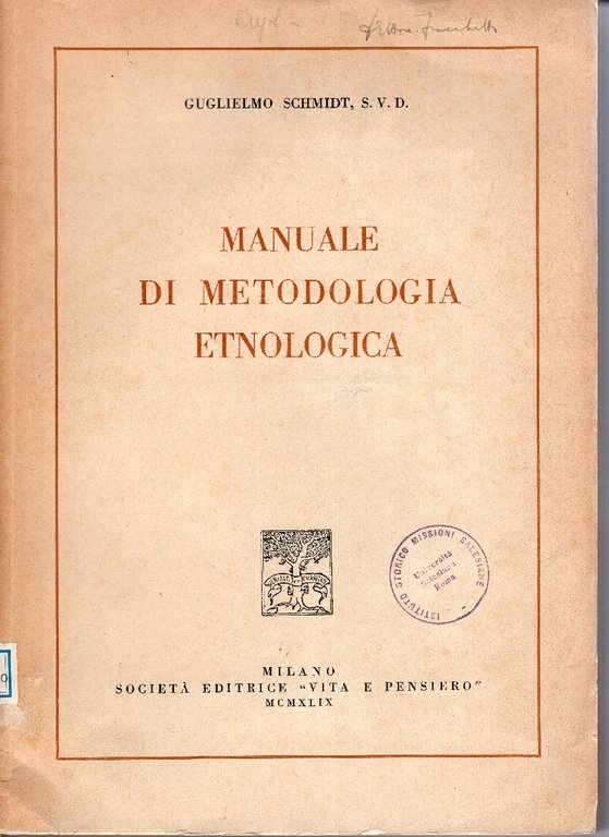 Manuale di metodologia etnologica