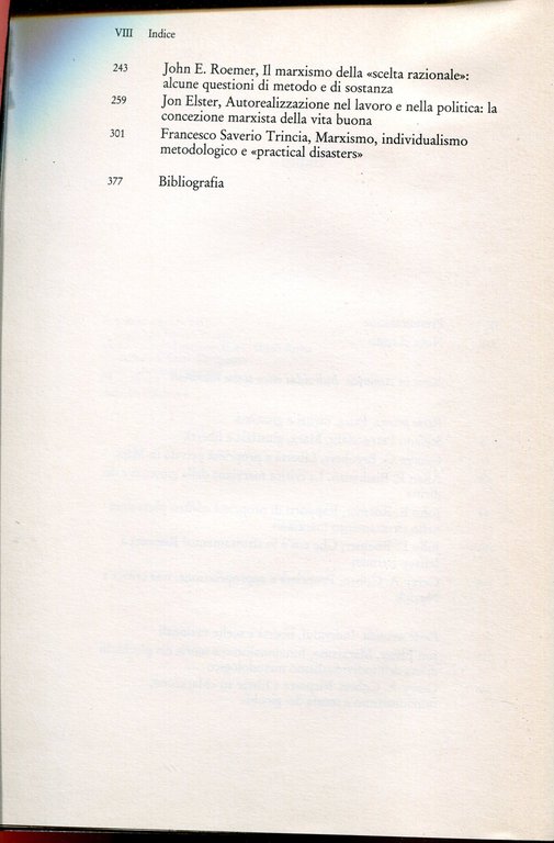 Marx in America : individui, etica, scelte razionali
