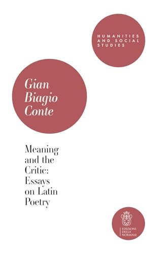 Meaning and the critic: essays on latin poetry | Immagine principale