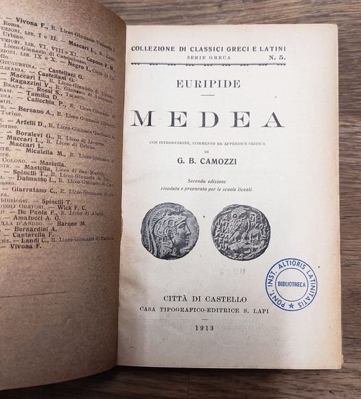 Medea, con introduzione, commento ed appendice critica di G. B. …