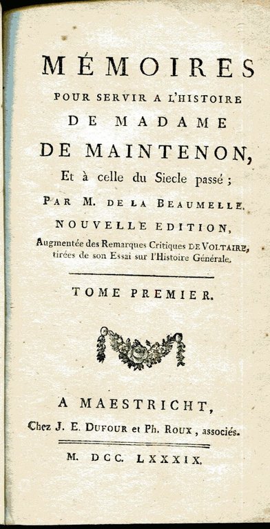 Memoires pour servir a l'histoire de Madame de Maintenon, et … | Immagine Gallery 2