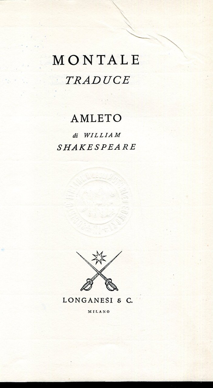 Montale traduce Amleto | Immagine principale