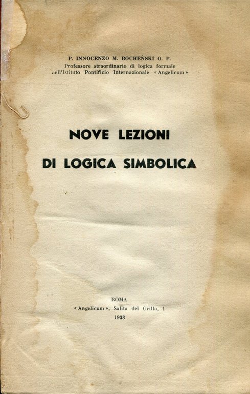 Nove lezioni di logica simbolica