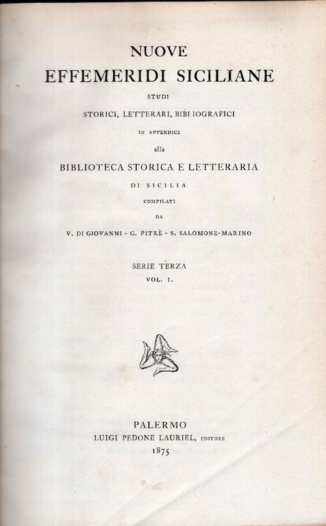 Nuove effemeridi siciliane. Studi storici, letterari, bibliografici in appendice alla … | Immagine Gallery 2