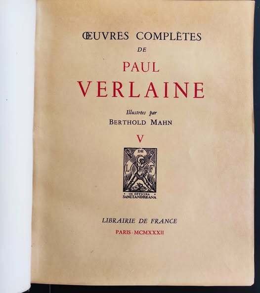 Oeuvres complétes de Paul Verlaine, Illustrées par Berthold Mahn, Tome … | Immagine Gallery 2