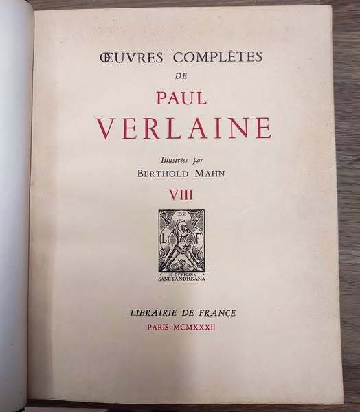 Oeuvres complétes de Paul Verlaine, Illustrées par Berthold Mahn, Tome … | Immagine Gallery 2