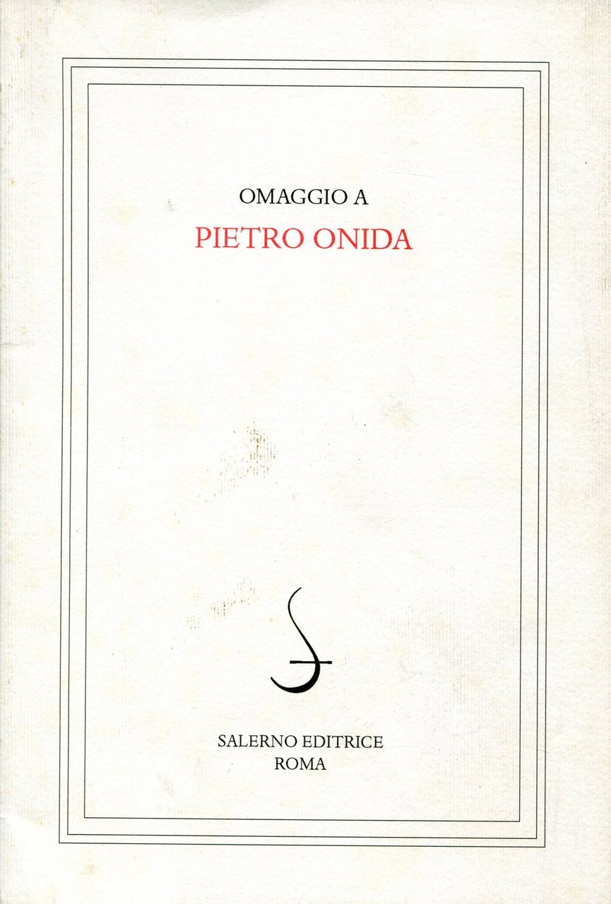 Omaggio a Pietro Onida
