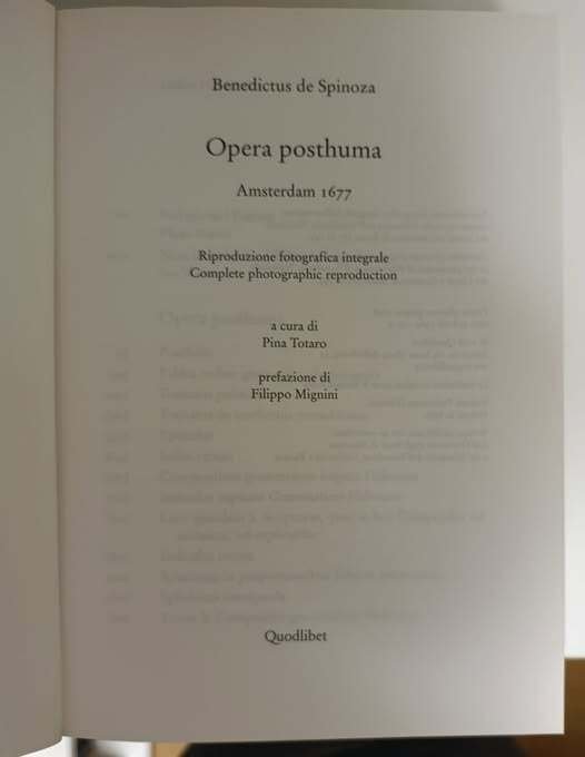 Opera posthuma : Amsterdam 1677 : riproduzione fotografica integrale = … | Immagine Gallery 2