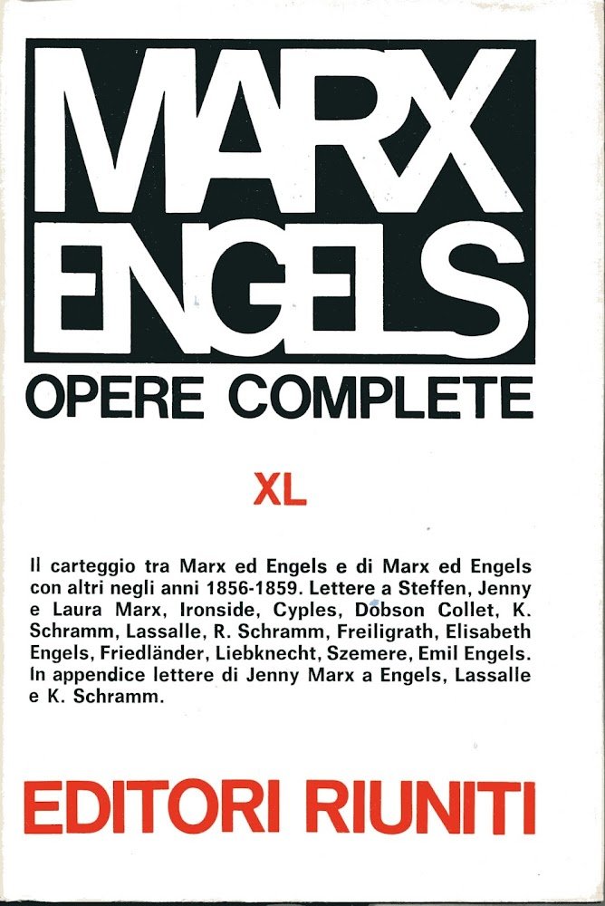 Opere Complete XL. Lettere anni 1856-1859