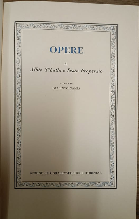 Opere di Albio Tibullo e Sesto Properzio | Immagine Gallery 2