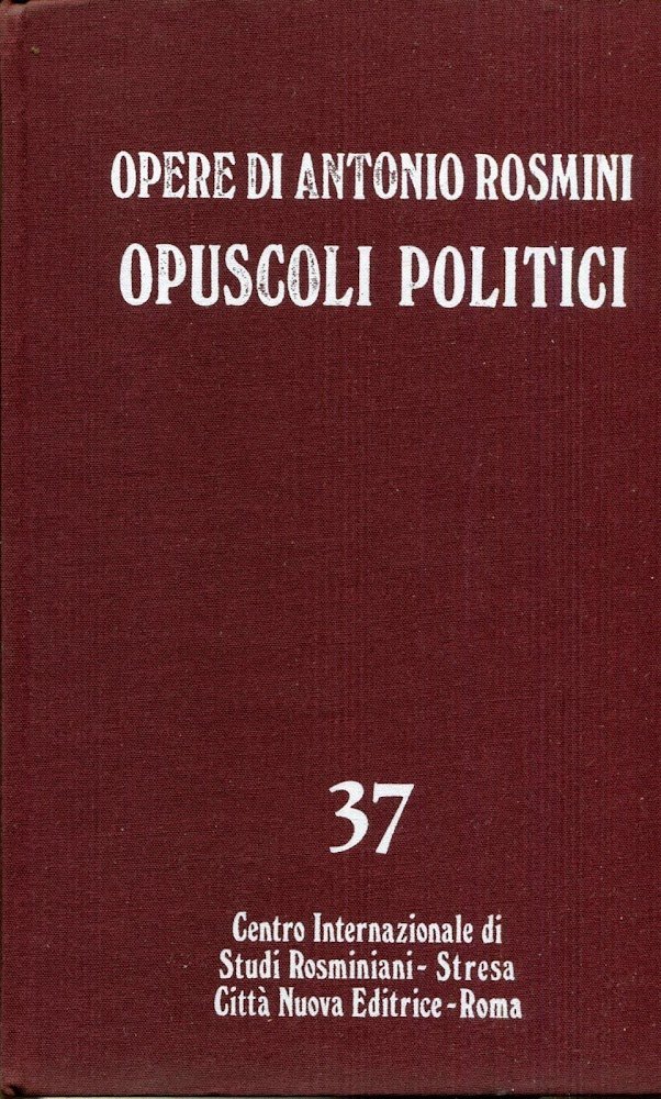 Opere edite ed inedite di Antonio Rosmini. 37: Filosofia della …