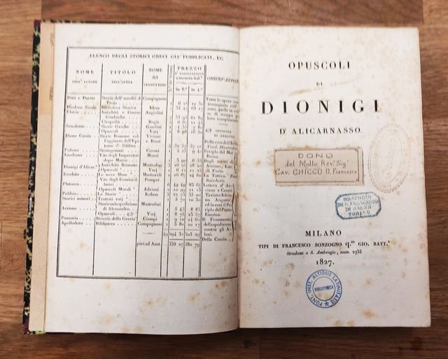 Opuscoli di Dionigi d'Alicarnasso