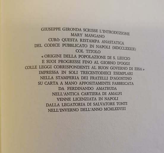 Origine della popolazione di S. Leucio. Stampa anastatica | Immagine Gallery 3