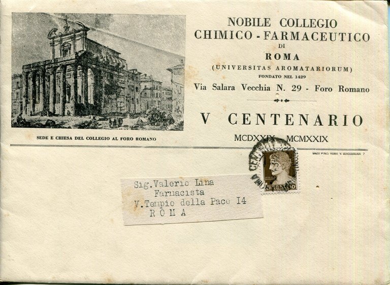 Pagine storiche sul nobile collegio chimico farmaceutico (Universitas aromatariorum) e …