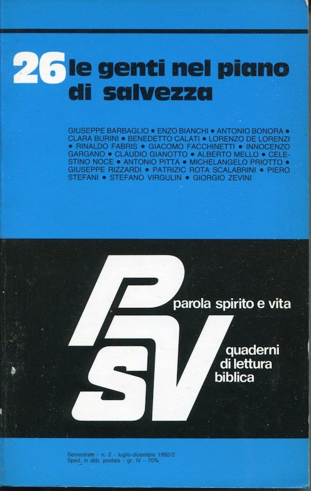 Parola spirito e vita. Quaderni di lettura biblica. Volume 26: … | Immagine principale