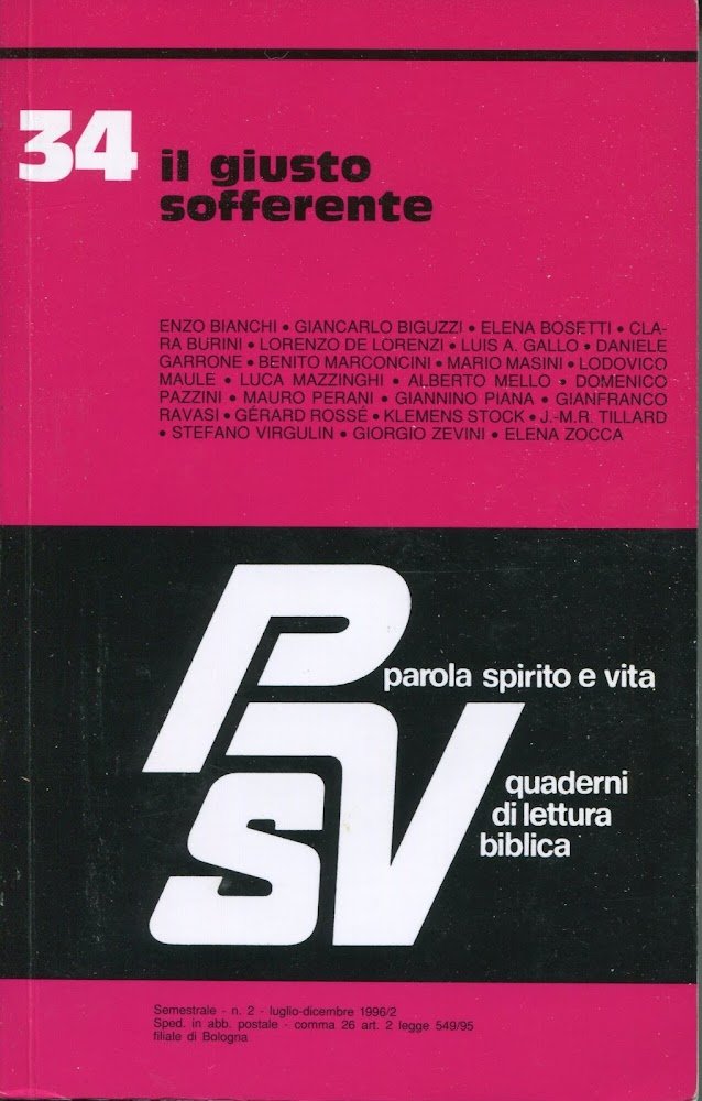 Parola spirito e vita, volume 34, il giusto sofferente | Immagine principale